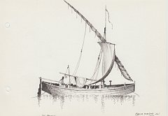 170-Barca romana sul Tevere - 1814 - da Baujean